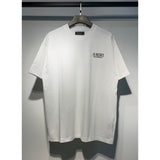[gram] am flow paint graffiti letter starry sky classic logo print short sleeve couple t-shirt