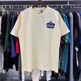Rhude T Shirts Wine Printing Cotton Casual Short Sleeve Men and Women