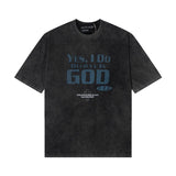 Erd melancholic rich second generation short-sleeved portrait sketch graffiti cross-border new high street loosecasual print