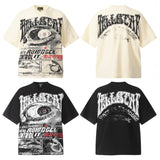 Cross-border wholesale basketball star series short-sleeved tee james star portrait heavy industry washed couple wide
