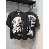 American asaali character print short sleeve t-shirt & trendy shorts set - summer collection