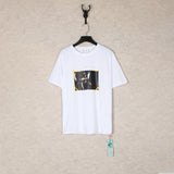 【eu size】authentic off-white print watercolor splatter gradient arrow graffiti ow short sleeve couple tee