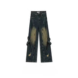 Unisex Jeans Vintage Heavy Work Old Washed Jeans