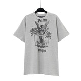 wholesale pa angel coconut tree flame letter logo graffiti paint short-sleeved t-shirt