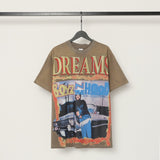 American valley washed distressed printing short-sleeved t-shirt valeforever hoodie sweatshirt long