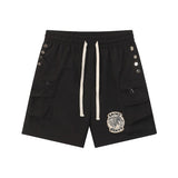 Wholesale saint vanity american washed & drilled short sleeve t-shirt & trendy shorts set for export