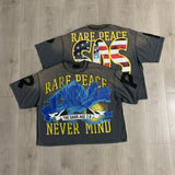 Rare peaceloose t-shirt american street oversize oversized hot diamond short-sleeved t-shirt