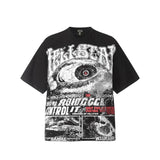 Cross-border wholesale basketball star series short-sleeved tee james star portrait heavy industry washed couple wide