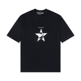 Erd melancholic rich second generation short-sleeved portrait sketch graffiti cross-border new high street loosecasual print