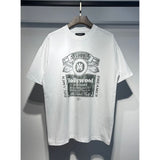 amri flow paint graffiti letter starry sky classic logo print short sleeve couple t-shirt