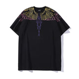 Marcelo classic phantom wings t-shirt - colorful feather lightning blade design - perfect for couples (mb short sleeve)