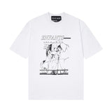 Mopey rich second generation xia loose version beautiful trendy quiet eyes printing round neck short sleeve t-shirt high street