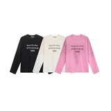 A western washed and distressed old letter printing high street long-sleeved loose couple cross-border t