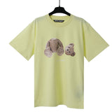 Correct version of pa beheaded bear short sleeve palm tree high street ins teddy bear shark love