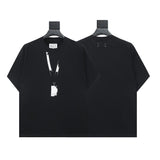Mm series export wholesale margiela simple style digital four-corner mark couple short-sleeved t-shirtpure cotton high quality