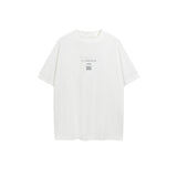 Ac letter print high street washed distressed vintage oversized short sleeve couple t-shirt