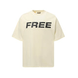 Gallery european and american couple wear plus size fried color washed short-sleeved t-shirt youth tee