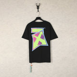 【eu size】authentic off-white print watercolor splatter gradient arrow graffiti ow short sleeve couple tee