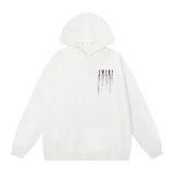 Amri splash ink flowing paint starry sky crack letter logo unicorn arm hoodie sweatshirt couple wear long sleeves