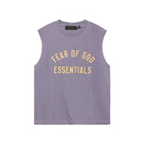 Fog icon double line essentials american high street summerloose couple short sleeve trendy heavy weight t-shirt
