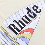 Rhude T Shirts Sailing Printed Cotton Casual Short Sleeves Men and Women