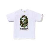cross-border wholesale japanese style camouflage shark tiger head ape color matching luminous short-sleeved couple loose