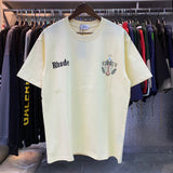 Rhude T Shirts Coconut Crown Printing Cotton Casual Short Sleeve Men and Women
