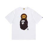 B@pe tshirtsssummertrendy ape head little monkey camouflage couple short sleeve round neck t-shirt men