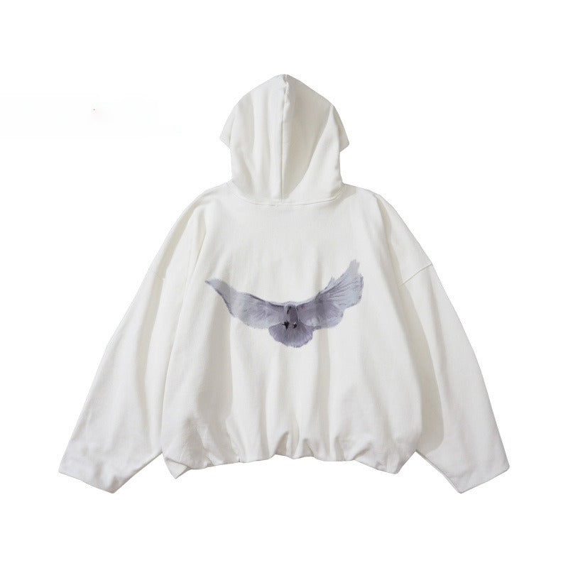 Correct version kanye kanye three-party joint peace dove short-sleeved t-shirt casual american high street hooded sweatshirt