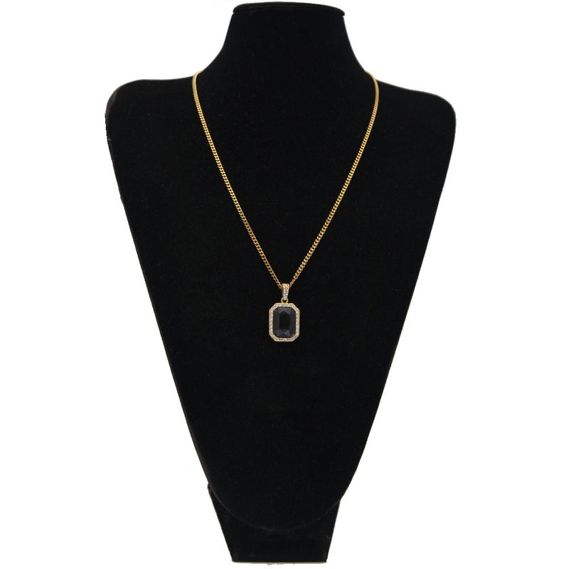 Jewelry Hip Hop Diamond Set Jewel Pendant Necklace Spectrum St. Valentine's