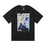 Purple br@nd comfy basics letter logo printing short-sleeved fog american street t-shirt