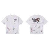 American retro gallery dept. letter print oversized double gauze pure cotton short sleeve t-shirt