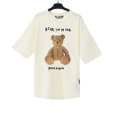 Correct version of pa beheaded bear short sleeve palm tree high street ins teddy bear shark love