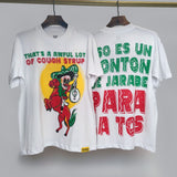 Cough syrup short-sleeved high-quality pure cotton round neck t-shirt fashionprinting breathable short-sleeved summer