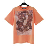 wholesale pa angel coconut tree flame letter logo graffiti paint short-sleeved t-shirt