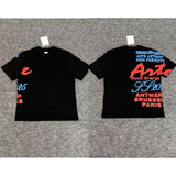 Arte summer tshirt student tops blue rose printing t-shirt casualloose short sleeve trendy
