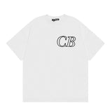 Wholesale export cole buxton minimalist cursive signature print short sleeve t-shirt - high street style