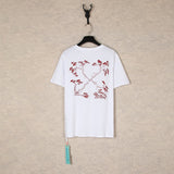 【eu size】authentic off-white print watercolor splatter gradient arrow graffiti ow short sleeve couple tee