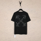 Correct version offow rainbow gradient arrow twill cashew flower graffiti short-sleeved t-shirt