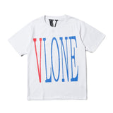 Wang yibo lne short-sleeved big v reflective hot diamond devil angel couple outfit loose