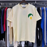 Rhude T Shirts Sunset Classic Print Cotton Casual Short Sleeve Men and Women