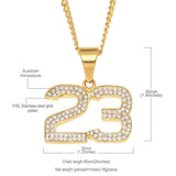 Jewelry Diamond 'Number 23 ' Necklace Number Pieces Royalty