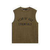 Fog icon double line essentials american high street summerloose couple short sleeve trendy heavy weight t-shirt