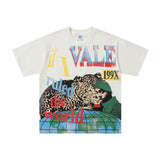 American valley washed distressed printing short-sleeved t-shirt valeforever hoodie sweatshirt long