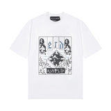 Erd rich second generation loose version american trend quiet eye printing round neck short sleeve t-shirt couple outfit