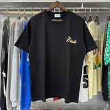 Rhude T Shirts Letter Printed Cotton Casual Short Sleeve Men and Women
