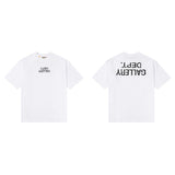 American retro gallery dept. letter print oversized double gauze pure cotton short sleeve t-shirt