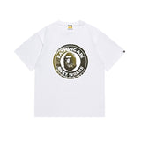 Cross-border wholesale summer classic ape camo lightning print cotton short sleeve t-shirt