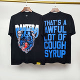Cough syrup short-sleeved high-quality pure cotton round neck t-shirt fashionprinting breathable short-sleeved summer