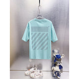 Spring/summer ow splatter graffiti arrow graphic crewneck short sleeve tee